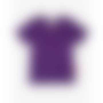 Organic Purple Basic Short Sleeved T Shirt