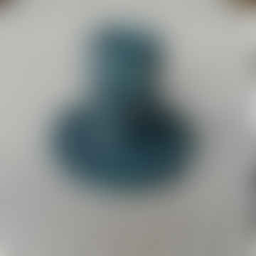 Portacandele in Jesmonite di terracotta blu scuro