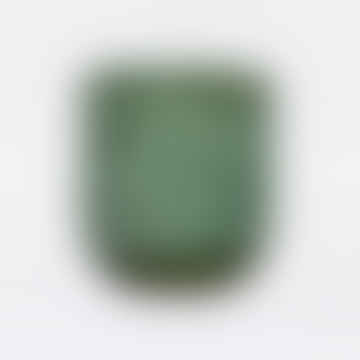 Macetero con esmalte reactivo esmeralda de 16 cm