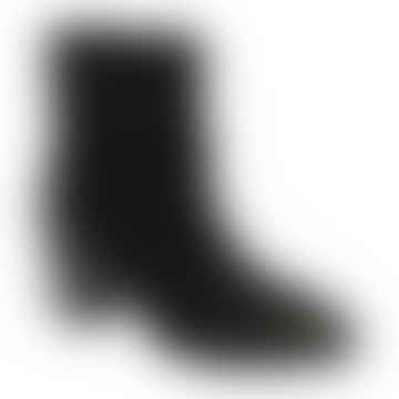 Black Suede Soran Heeled Ankle Boots