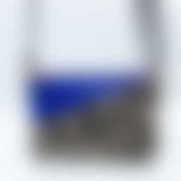 Pochette bleue à imprimé animal zèbre
