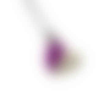 Collier de coeur médium en céramique violet