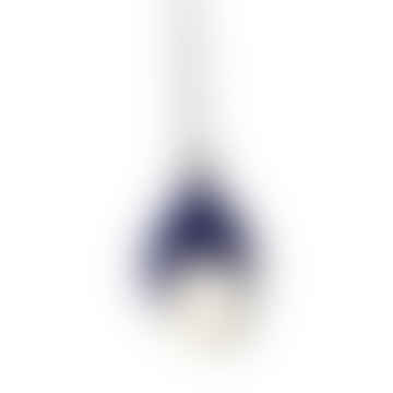 Keramikanhänger Halskette königsblau