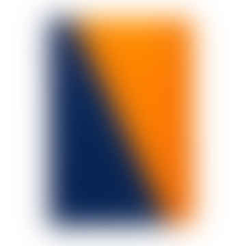 Liniertes Notizbuch A5 – Orange und Marineblau