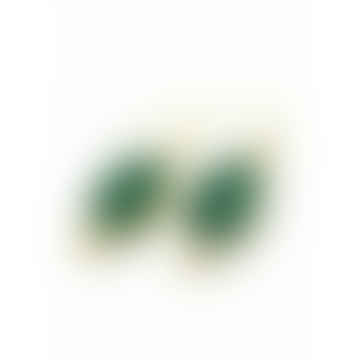 Single Drop Earrings - Green