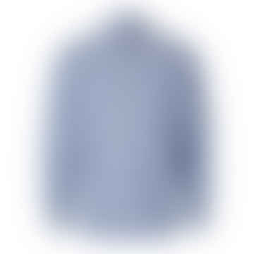 Slhslimnew-linen medio blu in denim camicia