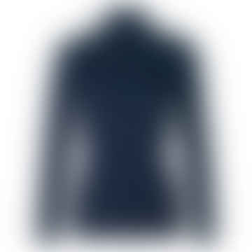 Camicetta di seta a collo alto Rosemunde in blu scuro (stile 4514)
