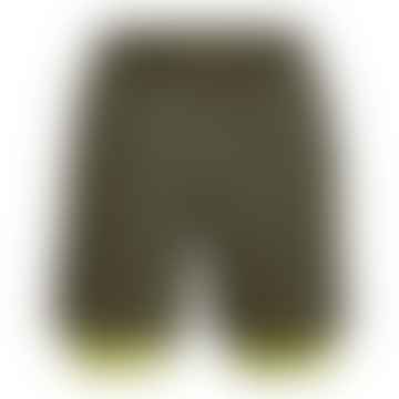 Pantaloncini-Startlauf 2-in-1 Uomo Marine Green/Lime Yellow/Reflective