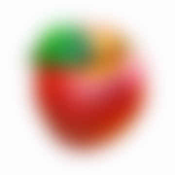 Vela en forma de manzana roja con hoja H7 Ø6