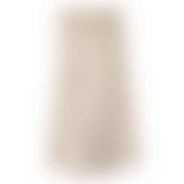 Long Cream Shimmer Silk Pleat Skirt