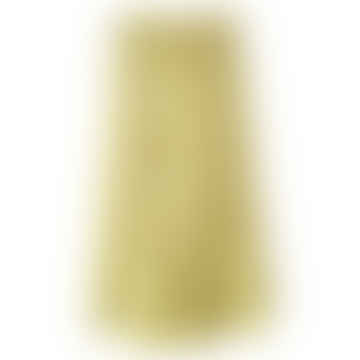 Long Citrine Yellow Shimmer Silk Pleat Skirt 