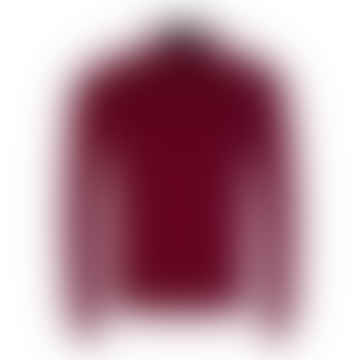 Boss - Marlo Dark Red Zip-neck Sweater In Virgin Wool 50500782 602