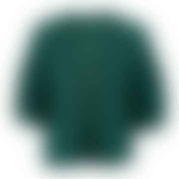 Cosy Puff Sleeve Cardigan In Green