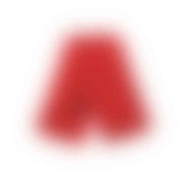 Bufanda roja de mohair (#126) 170 x 18 cm