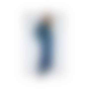 Diane von Furstenberg Sarina China Vine pantalones Tamaño: 14, col: azul M