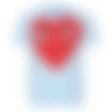 T -shirt di Big Heart Logo - Blue