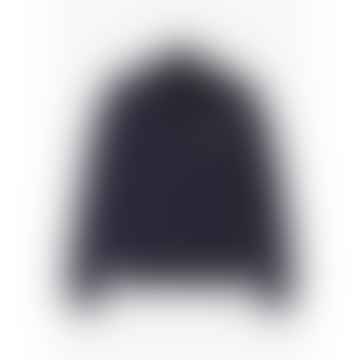 Herren aktives kleines Logo Full Reißverschluss Mock Neck Fleece Sweatshirt in der Marine