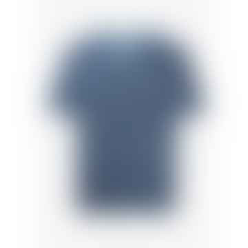 T-shirt da uomo con strisce testurizzate in blu