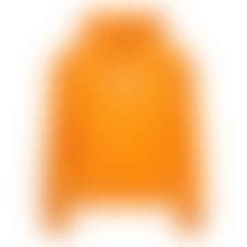 Kapuzenpullover mit Stock-Logo und Applikation – Mandarine
