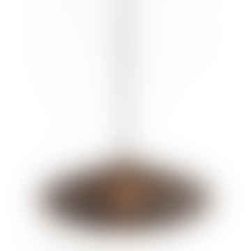 Gran lámpara colgante de bahoto en marrón oscuro
