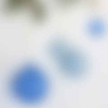 Xmas Stories Ball Pendants 60mm (set Of 4 Pcs) I Cobalt Blue 2728c & Light Blue 5435c