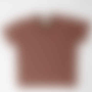 T -shirt a manica corta AWOC femminile - marrone e rosa