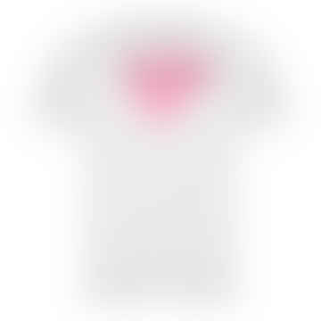 Camiseta de dos corazones - blanco / rosa