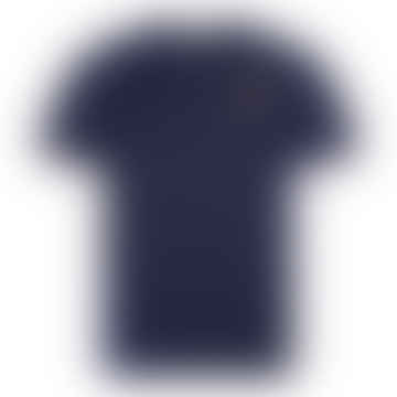 T -shirt del logo del cuore d'oro - blu scuro