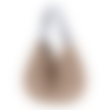 Taupe Faux Sheepskin Slouch Bag