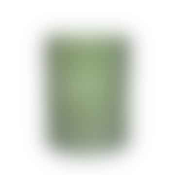 Vaso de baño de vidrio acanalado verde