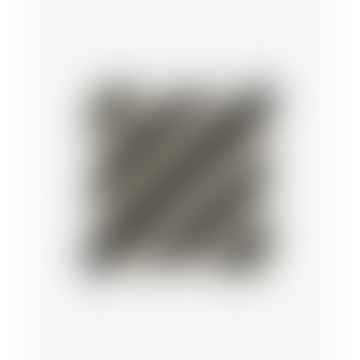 Cuscino theta con ripieno - avorio/nero, 48x48 cm