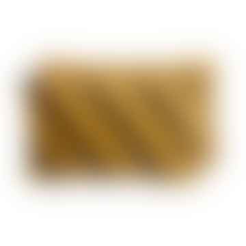 Striped velvet cushion Honey (50x30cm) 