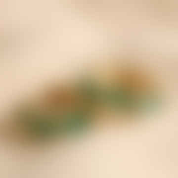| Baguette Crystal Huggie Hoop Pendientes | Verde