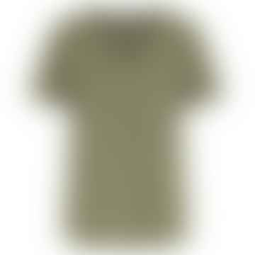 Pcria SS solide V-Ausschnitt T-Shirt Deep Flechtengrün