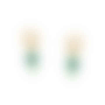 Boucles d'oreilles à perles vertes