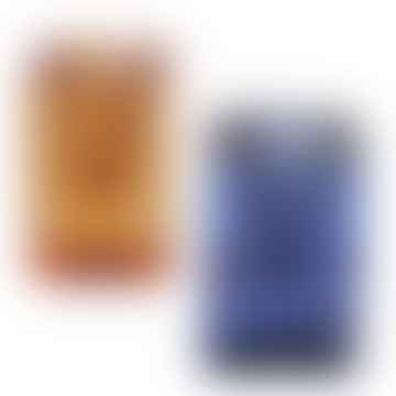 Colour Pop Eve Glass Candle Holder : Blue or Orange