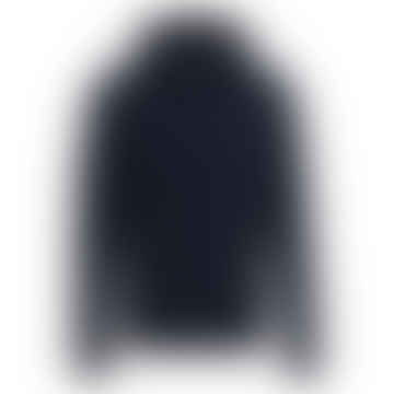 Sudadera con capucha con capucha de algodón azul oscuro con logotipo bordado 50511062 404