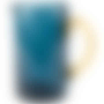 Brocca di vetro colorato / ambra blu