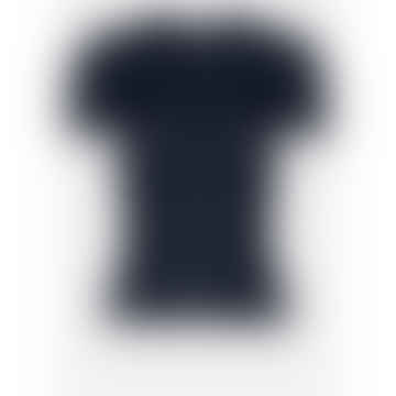 T -shirt della punta di seta - blu scuro