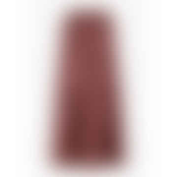 Longue jupe à bande avec sable imprimé Ikat / brun rougeâtre