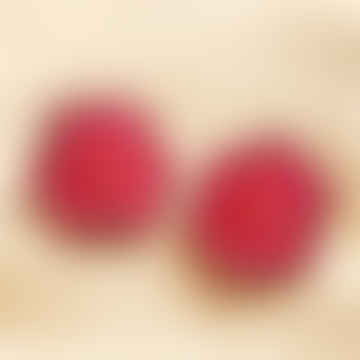 Rosa Stiefmütterchen -Perlenohrringe