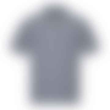 Short Sleeve Gingham Shirt - Navy