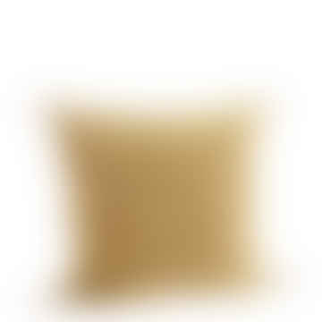 Couvre-coussin de coton Dijon avec des glands en or, 50 x 50 cm