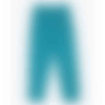 Aquafarbene Ikat-Hose mit Peg-Beinen