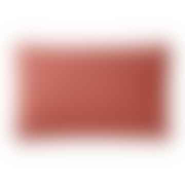 Copertura classica del cuscino 40x60 cm in rosso arrugginito in alpaca al 50% e lana di pecora 40%