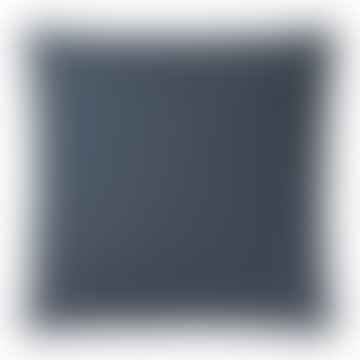 Klassische Kissenbedeckung 50x50 cm in Mitternachtsblau in 50% Alpaka & 40% Schafwolle