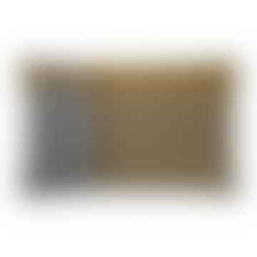 Manhattan Kissenbedeckung 40x60 cm in gelbem Ocker/geräuchertem Glas in 50% Alpaka & 40% Schafwolle