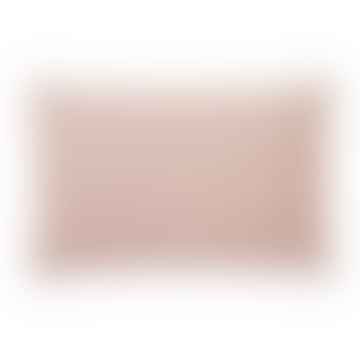 Cubierta de cojín Daisy 30x50cm en rosa en algodón orgánico 80% y 20% de lino