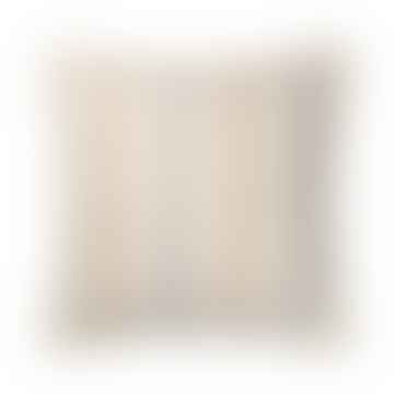 Couverture de coussin d'iris 50x50 cm en beige / gris dans un coton 100% biologique