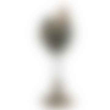 Polyresina nera del gallo di figurina 16x8x34 cm